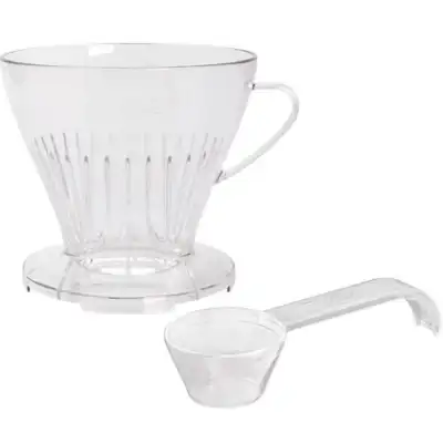 Plastikowy Drip Melitta 1x4 z łyżką - przezroczysty